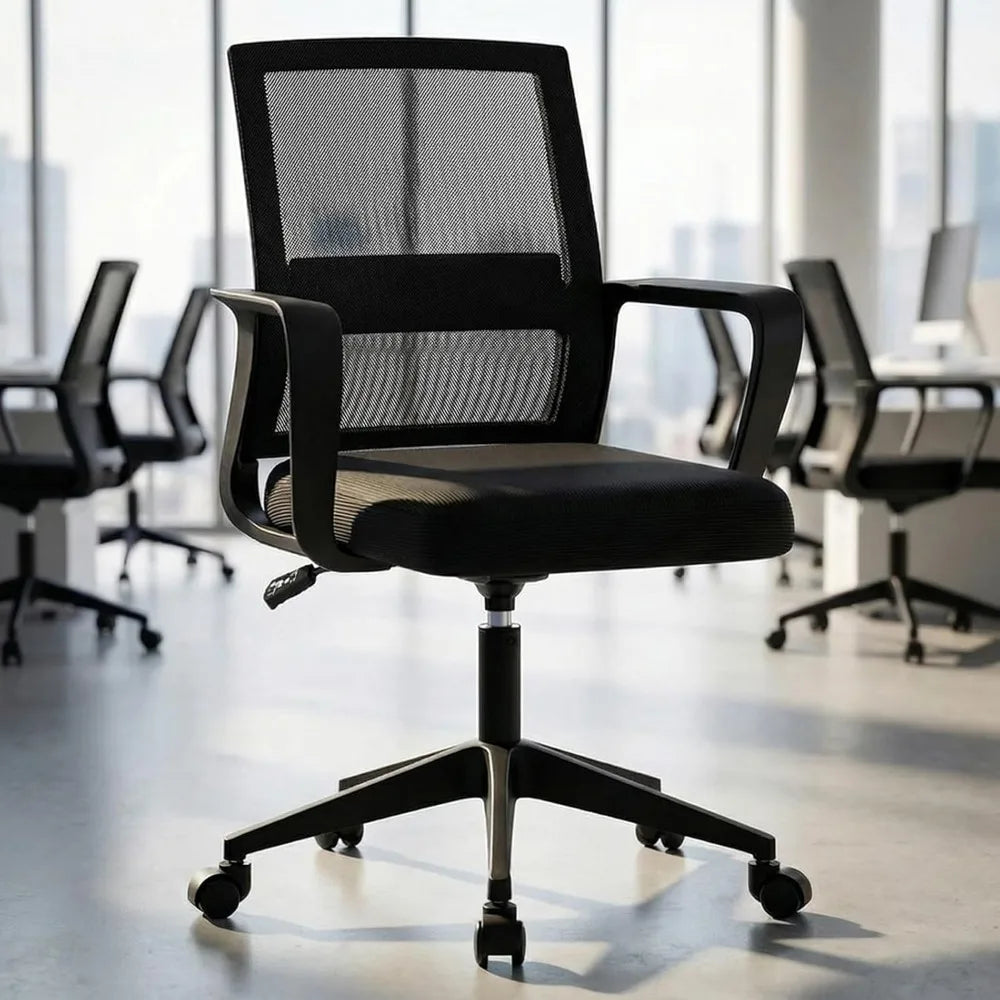 SUKIDA Mid-Back Upholstery Mesh Office Chair
