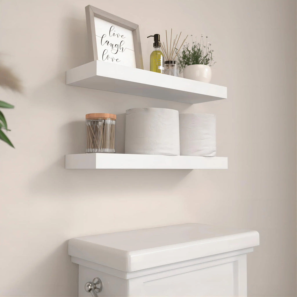 White 6Pcs Floating Shelves