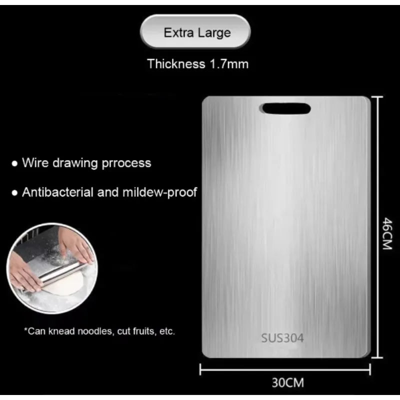 Titanium Alloy Cutting Board Heavy Duty Double Sided Kitchen Chopping Board for Meat Vegetables Cheese Durable Hygienic