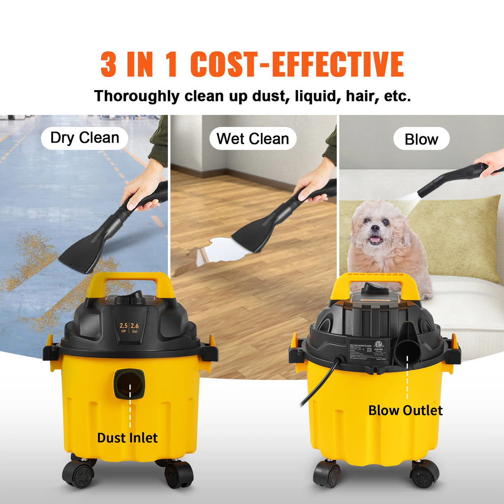 Wet Dry Vac 2.6 Gallon