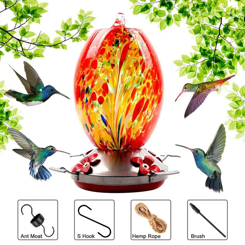 Colorful Hummingbird Food Feeder
