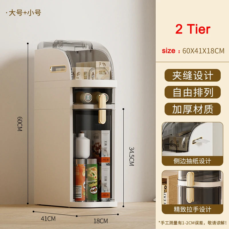 1 Piece Plastic 18Cm Narrow Size Gap Storage Cabinet.