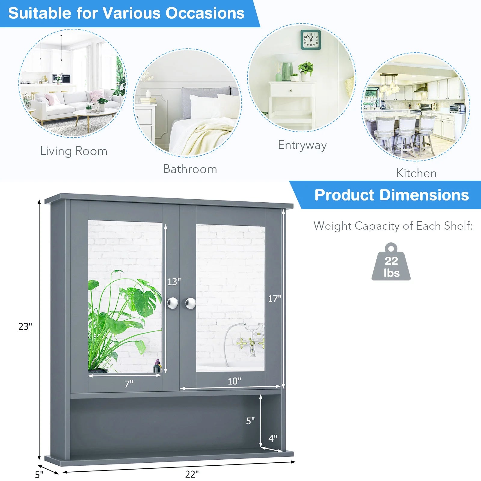 Wall Mount Mirror Cabinet