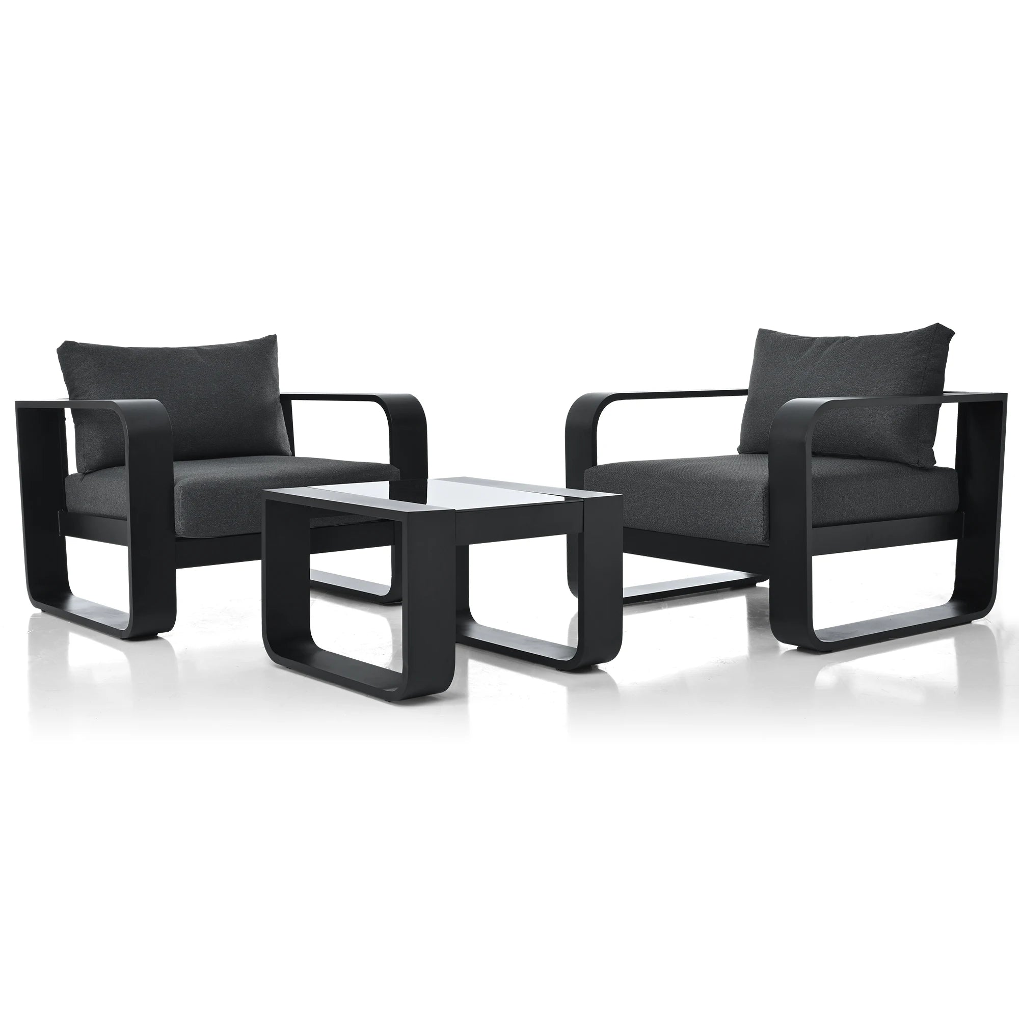 3-pieces Aluminum Frame Patio Furniture