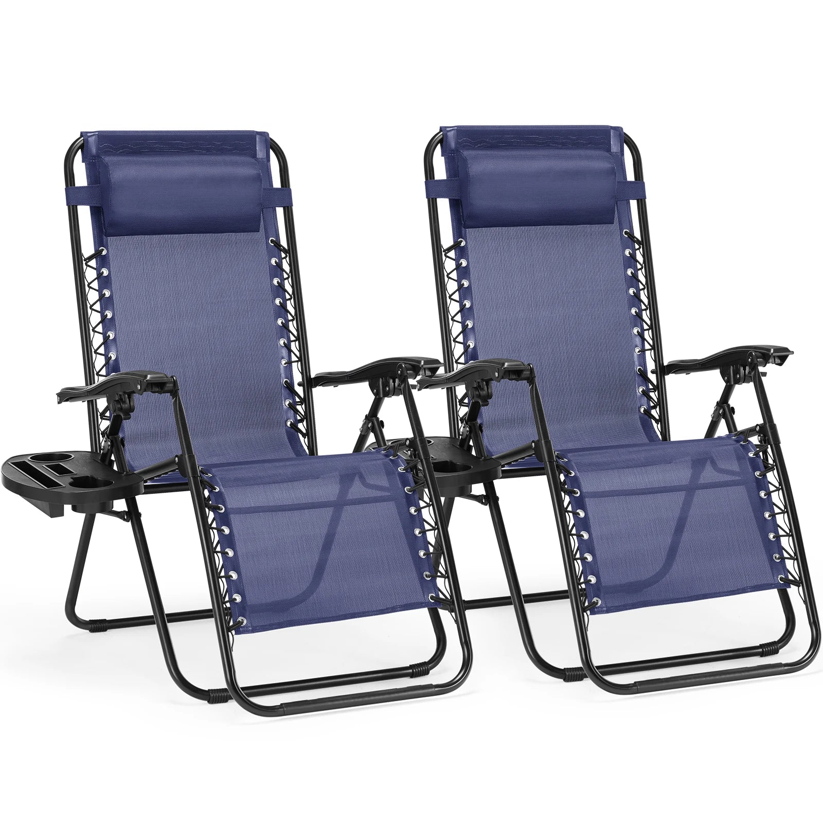 JHK Zero Gravity Set of 2 Portable Recliner Camping Chair