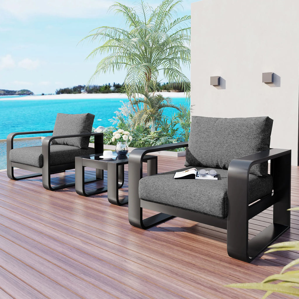 3-pieces Aluminum Frame Patio Furniture
