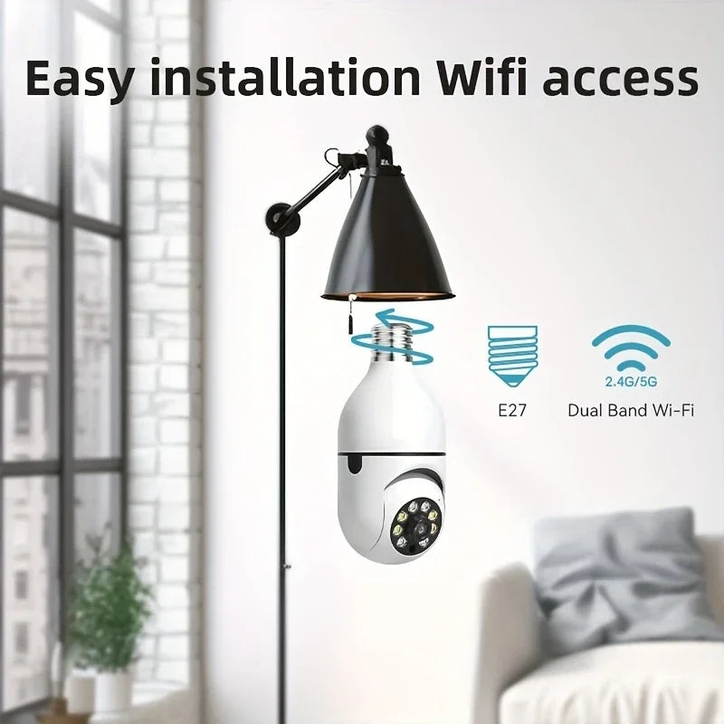 Light Bulb Security Cameras Outdoor Wireless WiFi Camera