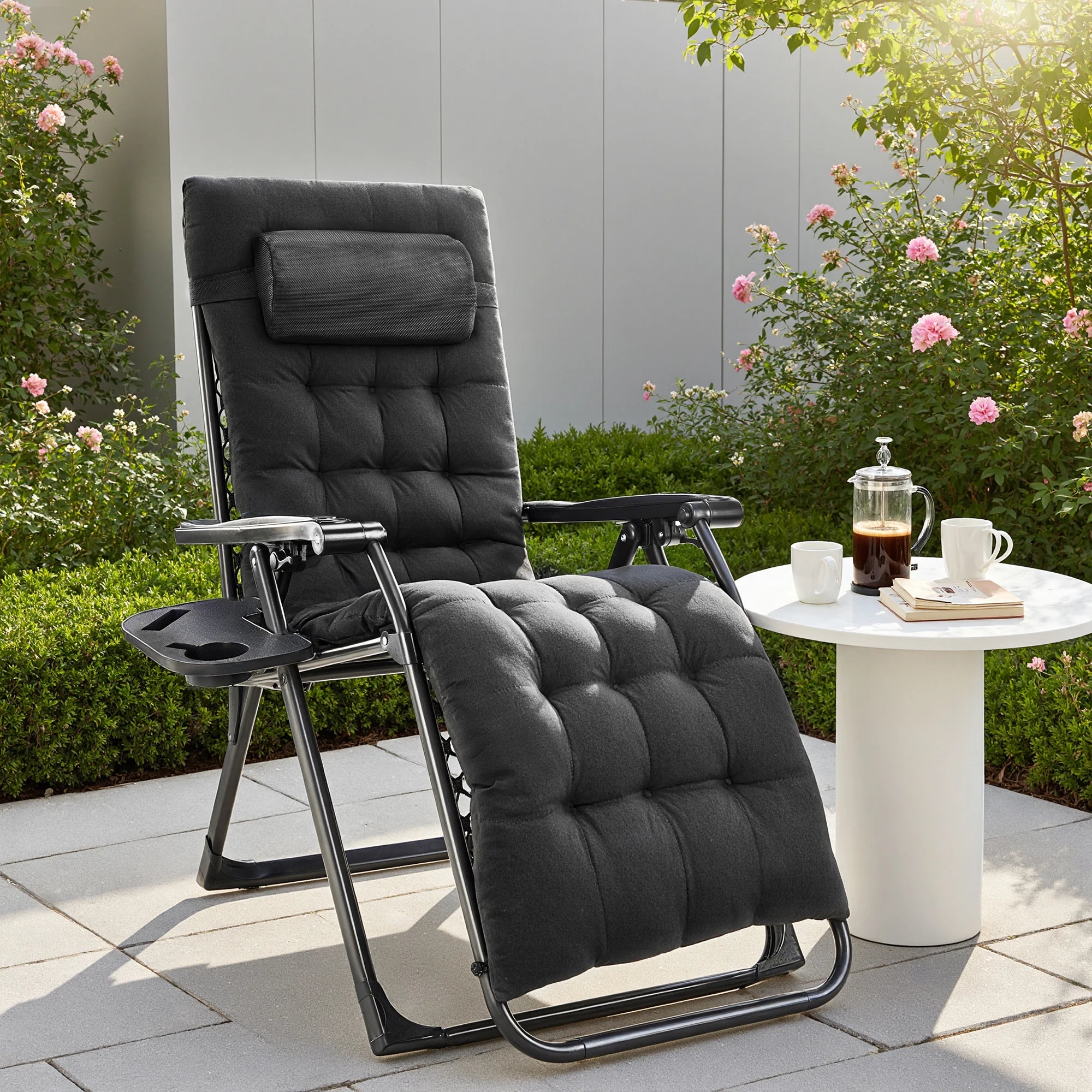 JHK Zero Gravity Set of 2 Portable Recliner Camping Chair