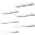 White 6Pcs Floating Shelves