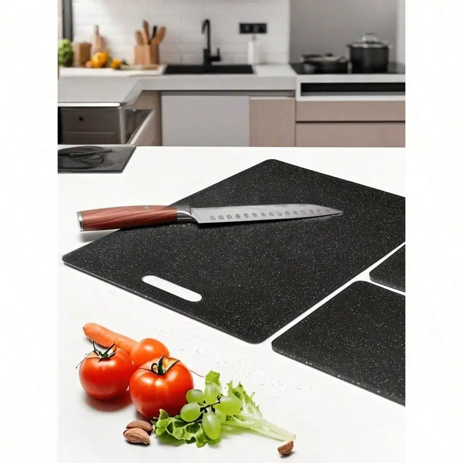 Marble Pattern Cutting Board Set (1/3 Pcs) – Multifunctional Kitchen Prep Board for Raw/Cooked Separation, Fruits & Kids’ Meals