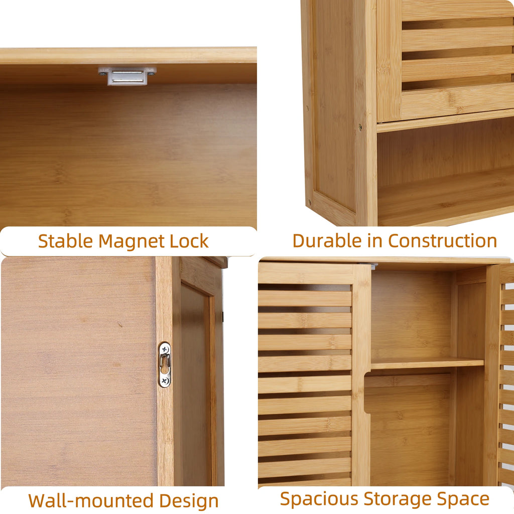 Natural Bamboo  Cabinet Wall Mounted