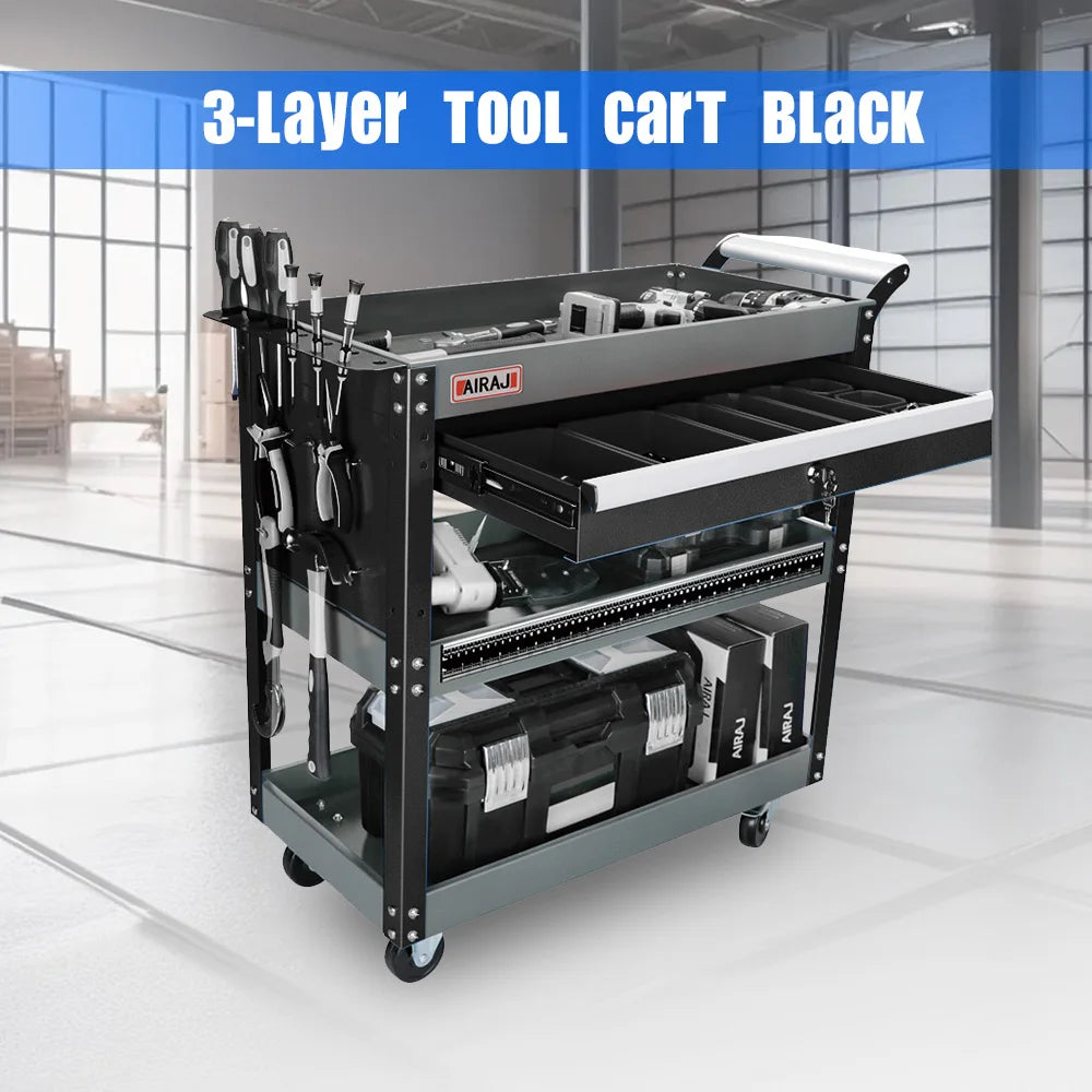 3 Tier Rolling Tool Cart on Wheels