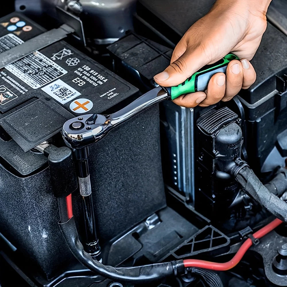 12PCS Ratchet Socket Wrench 3/8 Inch Drive