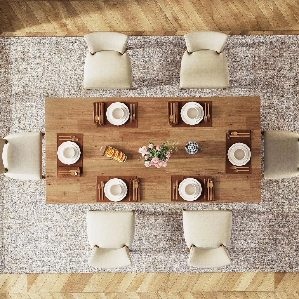 63-inch Dining Table for 4-6, Farmhouse Kitchen Table