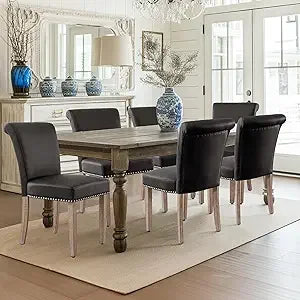Dining Chairs Set of 4, Faux Leather Dining Room Chairs