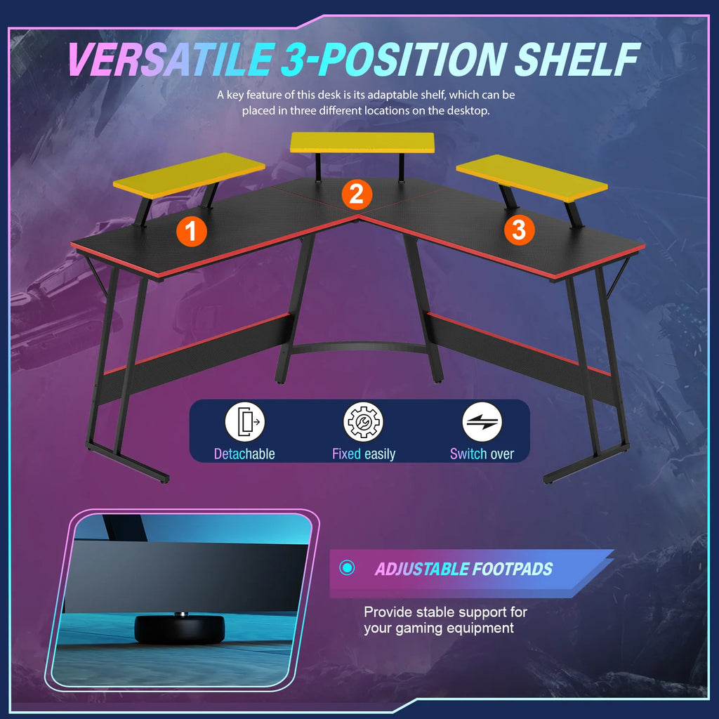 Gaming Desk L Shaped Corner Computer Desk