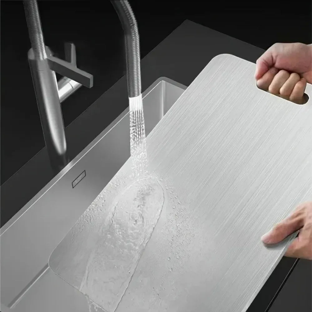 Titanium Alloy Cutting Board Heavy Duty Double Sided Kitchen Chopping Board for Meat Vegetables Cheese Durable Hygienic