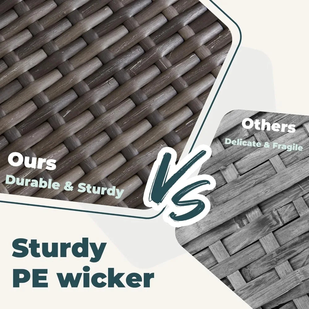 7 Pieces Patio Furniture Sets, Outdoor Dining Set.