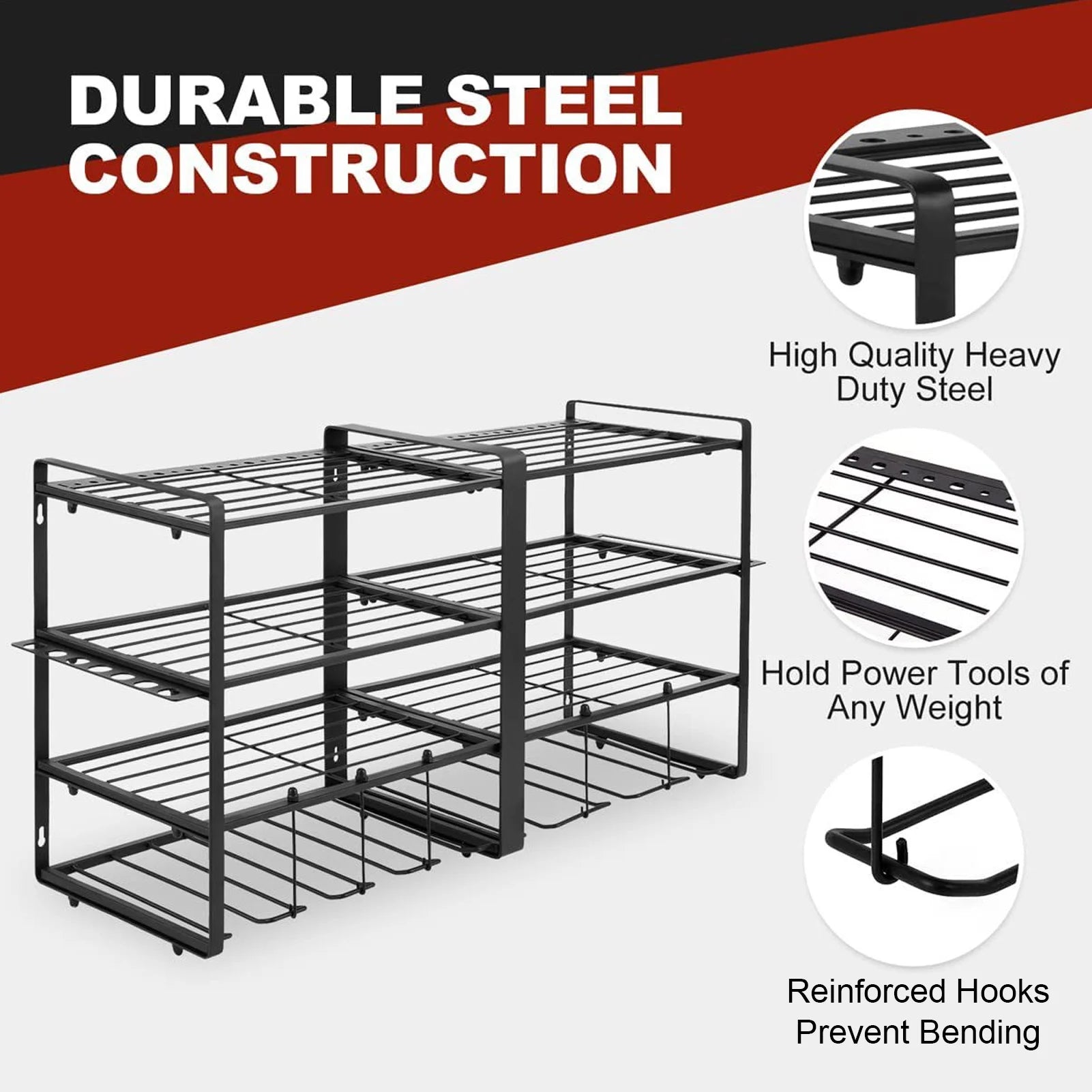 4 Layer Power Tool Storage Rack