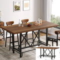 63-inch Dining Table for 4-6, Farmhouse Kitchen Table