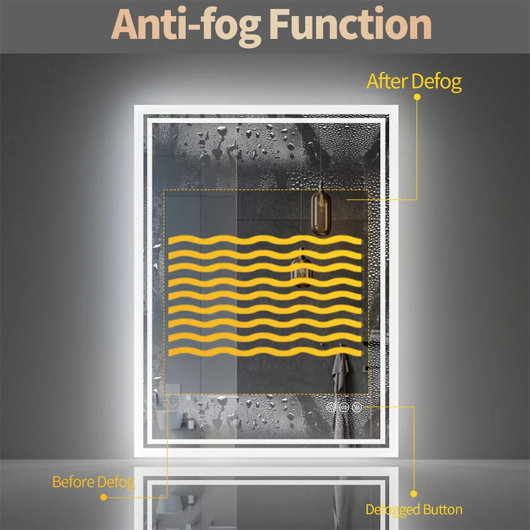 Illuminate LED Backlight Bathroom Mirror Frameless Dimmable.