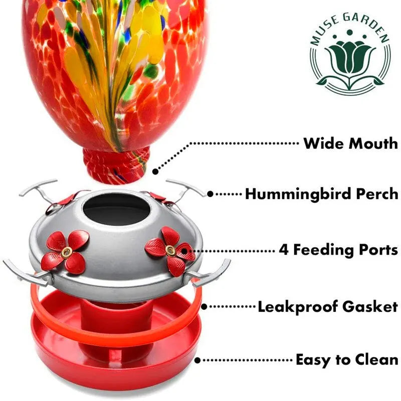 Colorful Hummingbird Food Feeder