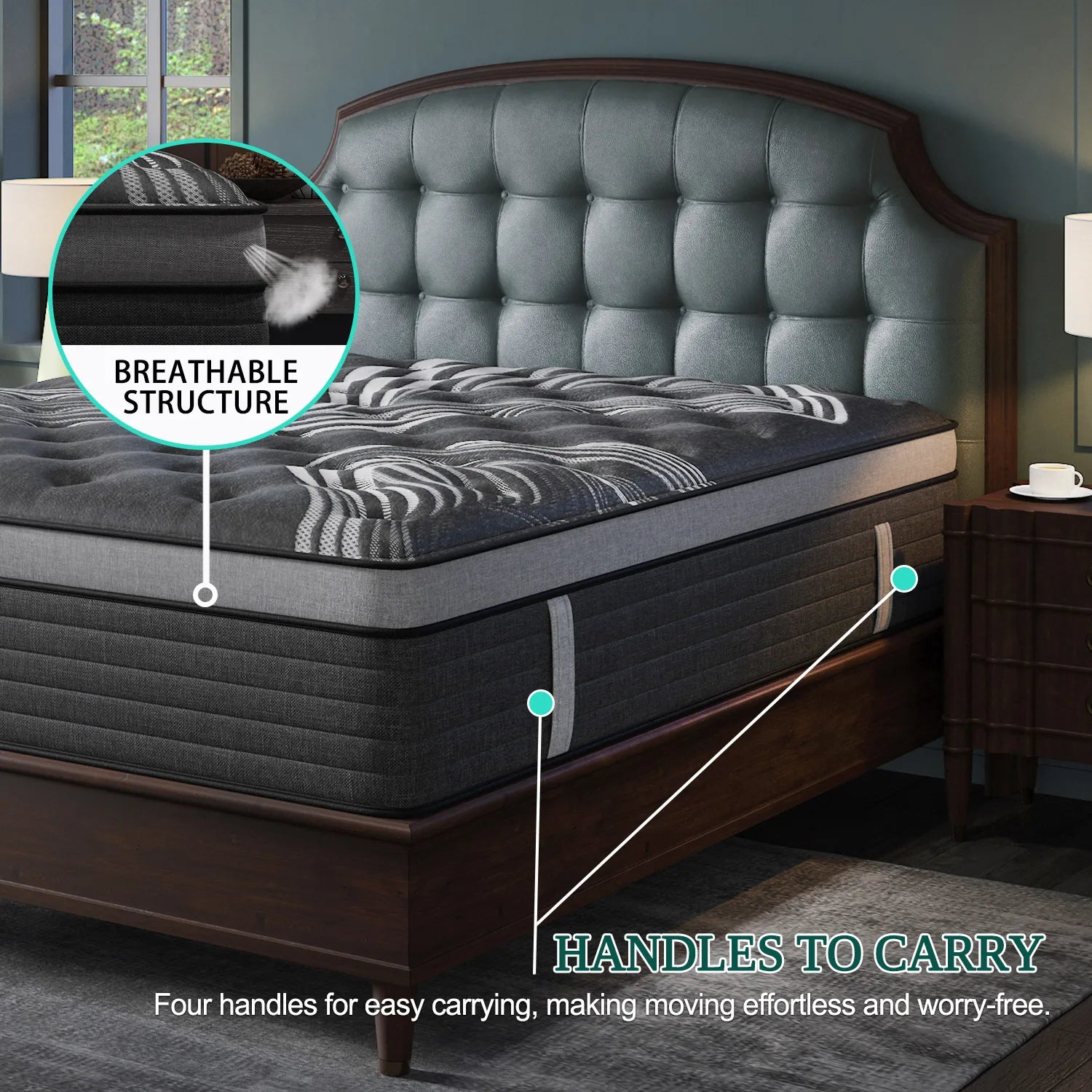 Gel Memory Foam Hybrid Pocket Spring Mattress Firm Motion