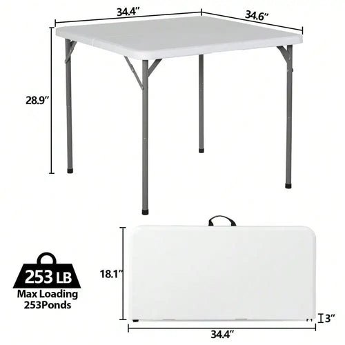 34'' Fold in Half Small Card Table