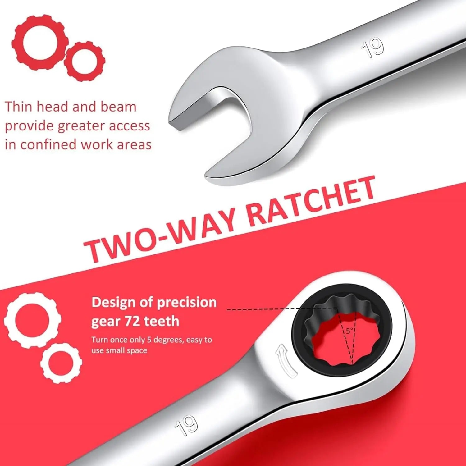 Ratcheting Wrench Set 14pcs, Metric