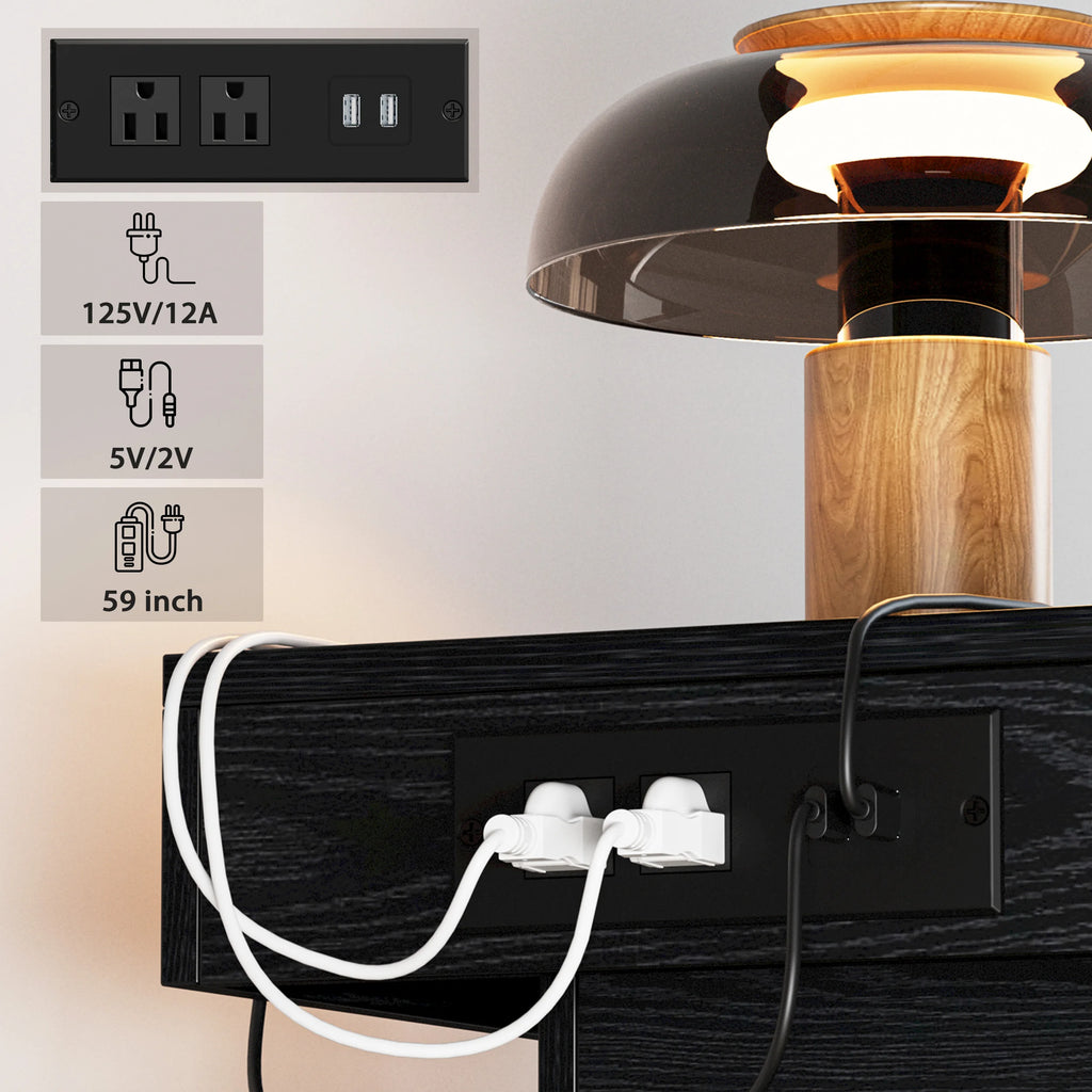 Night Stand with Charging Station