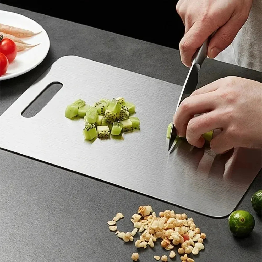 Titanium Alloy Cutting Board Heavy Duty Double Sided Kitchen Chopping Board for Meat Vegetables Cheese Durable Hygienic