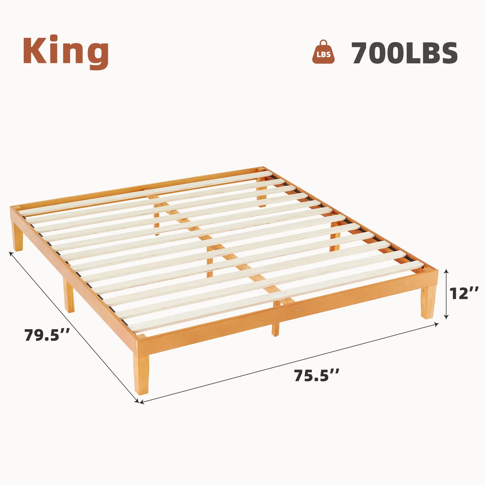 Queen Solid Wood Bed Frame