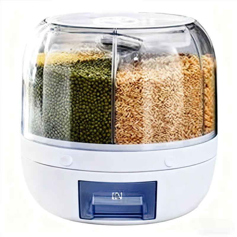 360 Degree Rotating Rice Dispenser Sealed Dry Cereal