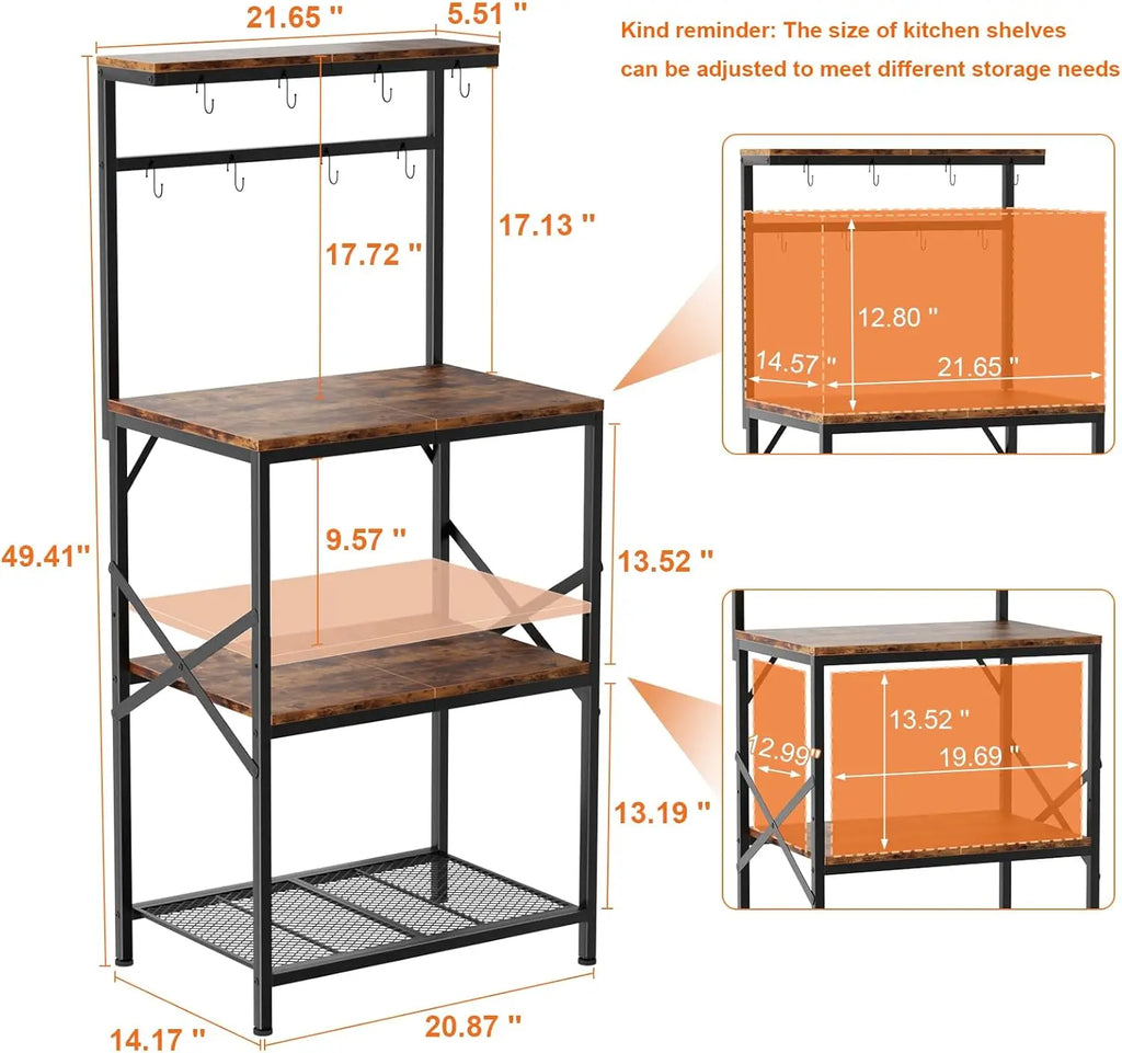 Bakers Rack with Storage