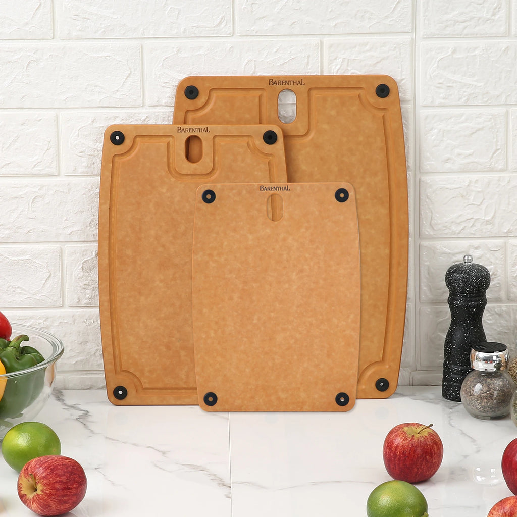 2pk Pine fiber Cutting Board Family Sized Durable Antibacterial Mildew Resistant Easy to Clean Dishwasher Safe