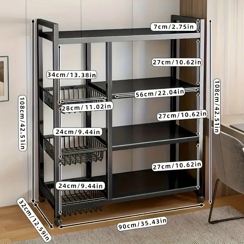 1-Piece Movable Storage Rack