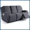 3-Seater Recliner Sofa Cover (Dark Gray)