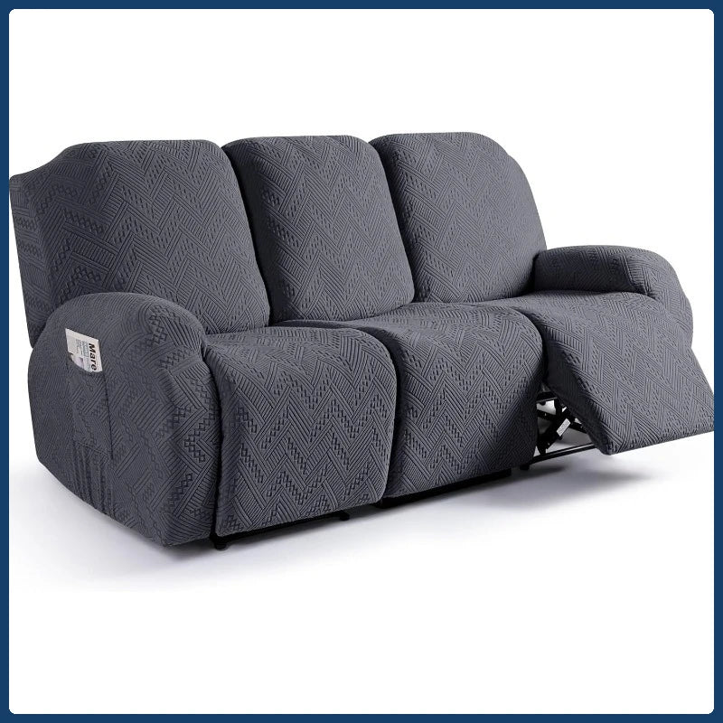 3-Seater Recliner Sofa Cover (Dark Gray)