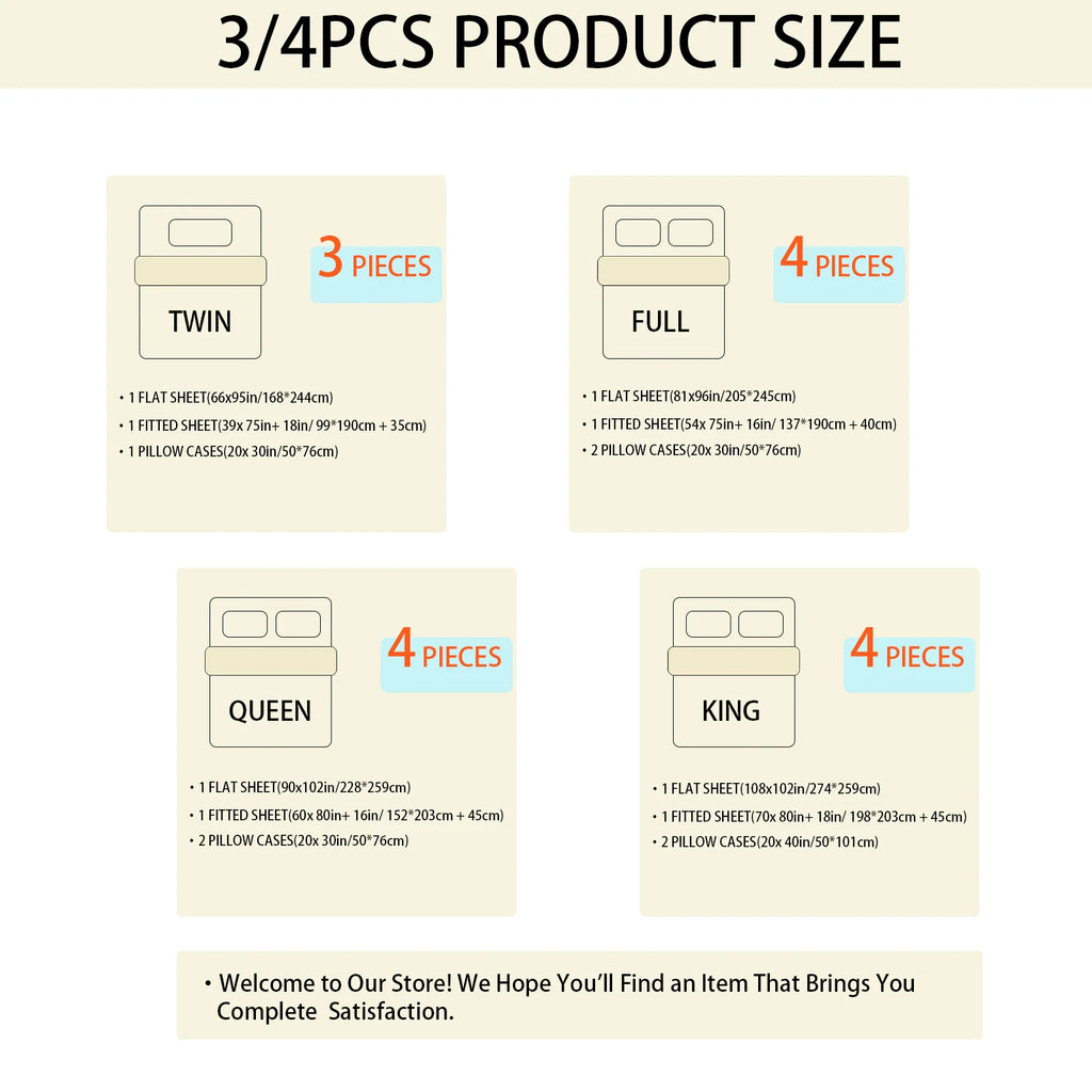 3/4Pcs soft solid color home bedding set