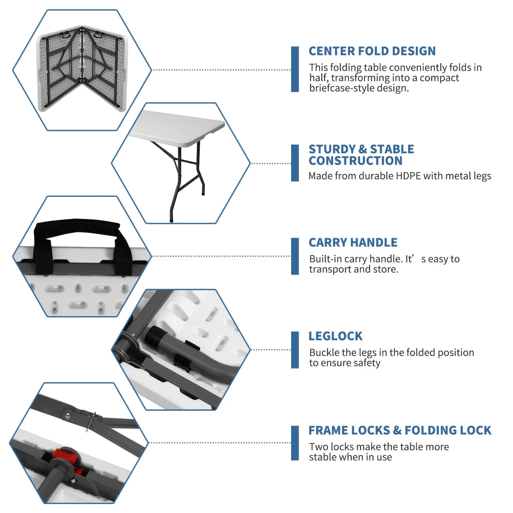 6ft Waterproof Banquet Table