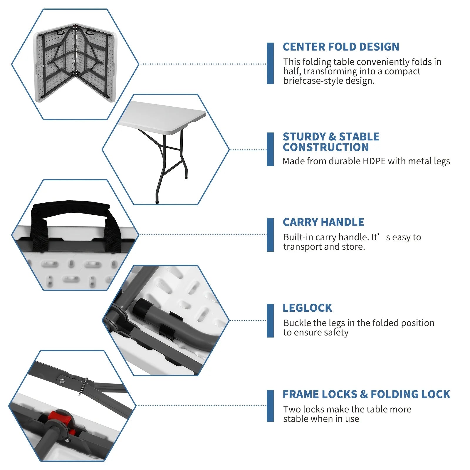 6ft Waterproof Banquet Table