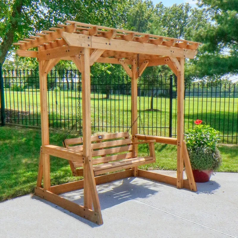 Outdoor Pergola Swing 8x5ft