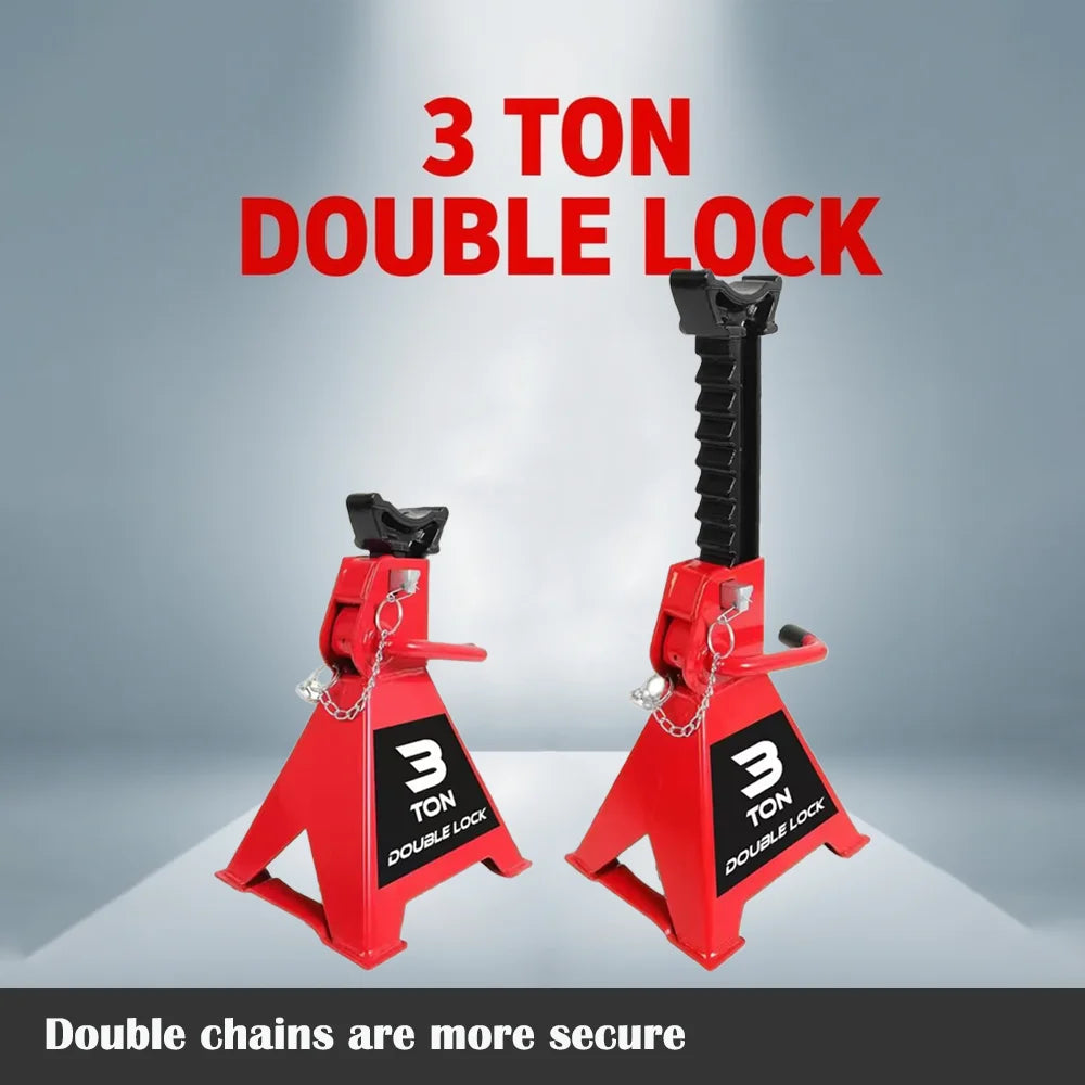 1 Pair/2Pcs Jack Stands 3 Ton with Double Locking