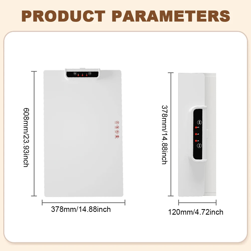 Electric Heating Tray with Adjustable Temperature Folding Warming Placemat Silicone Fast Heating for Parties Family Gatherings