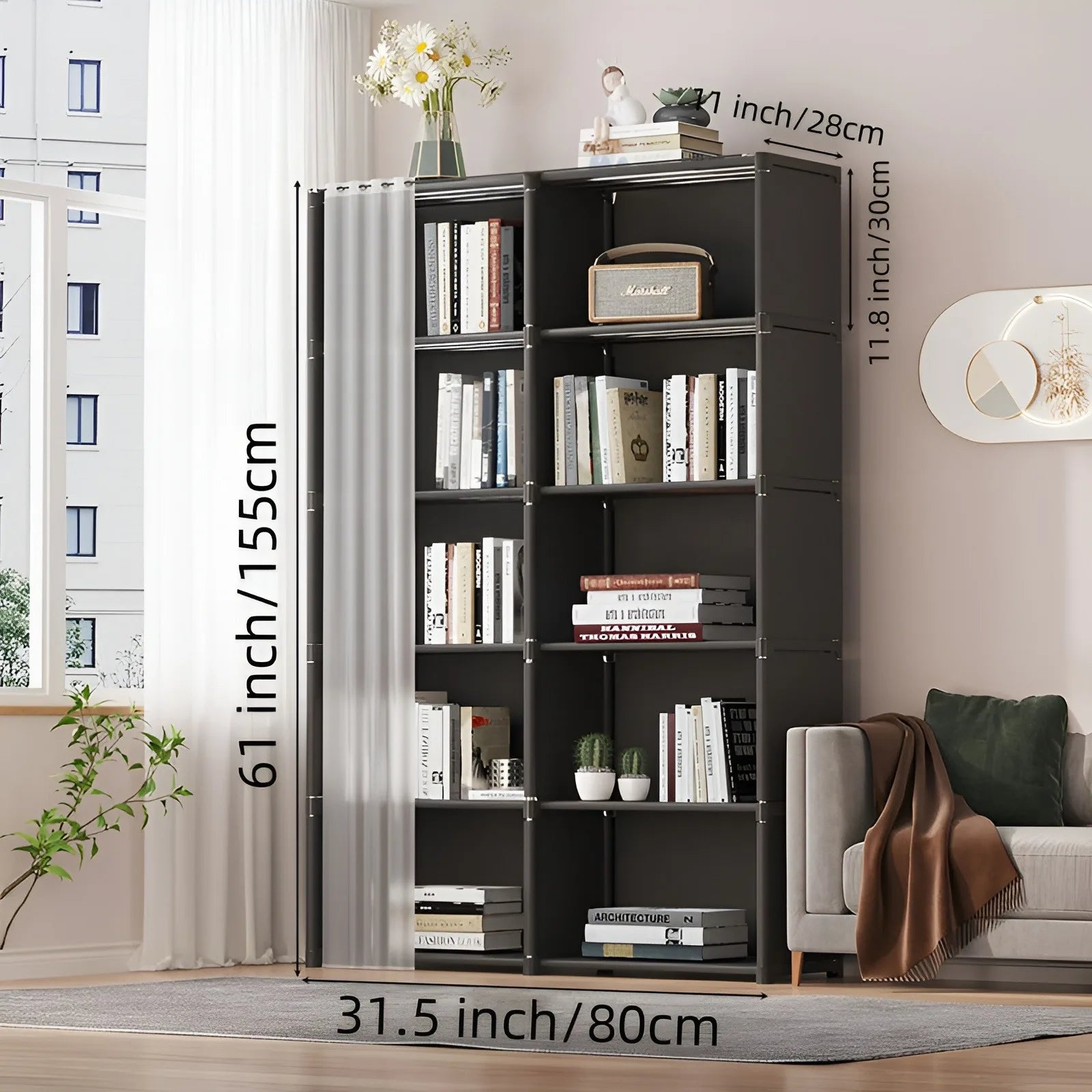 Wardrobe Rack Dustproof Cloth Closet Organizer