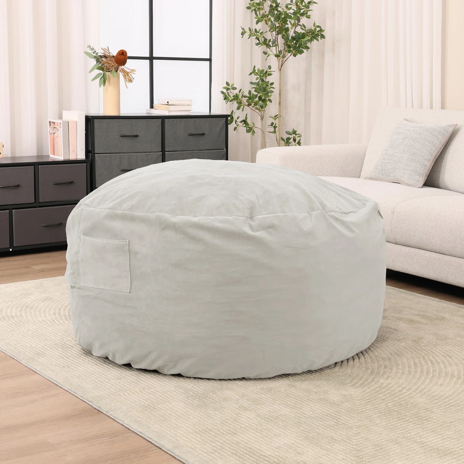 JHK Oversized 3/4FT Bean Bag Chair for Gaming Reading Lazy Sofa.