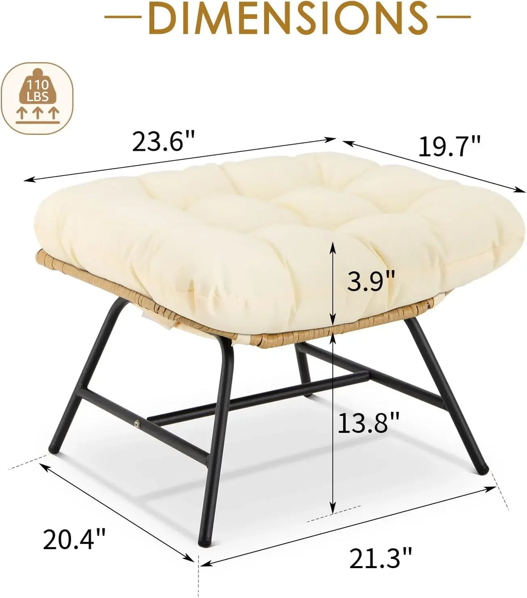 Indoor Outdoor Ottoman Set of 2,