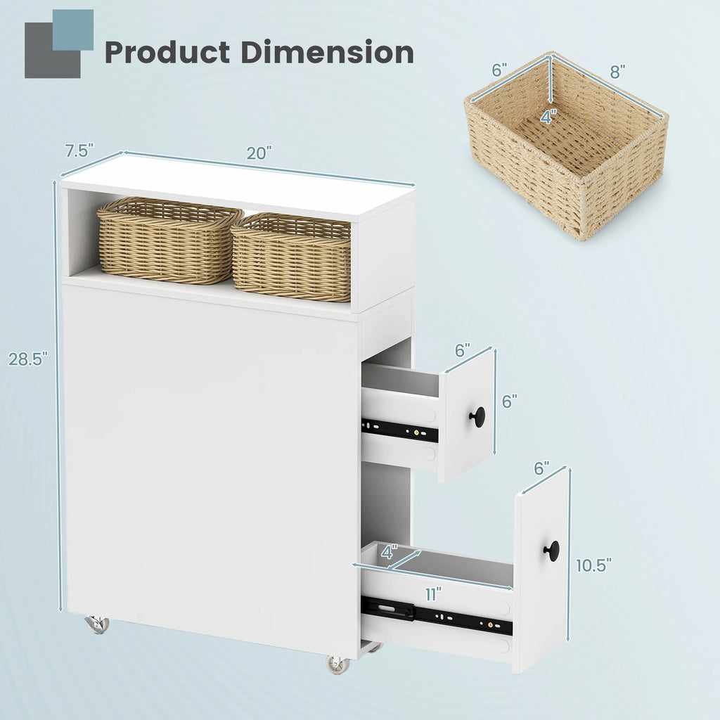 Narrow  Cabinet with Drawers