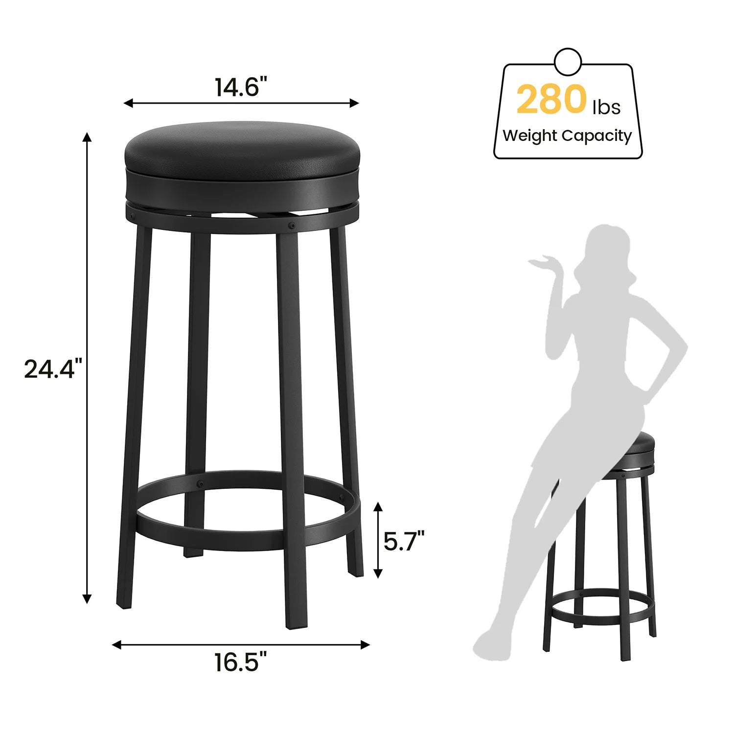 24'' Swivel Bar Stools