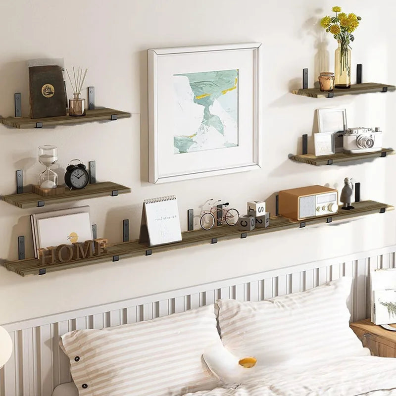 5 layers floating shelf